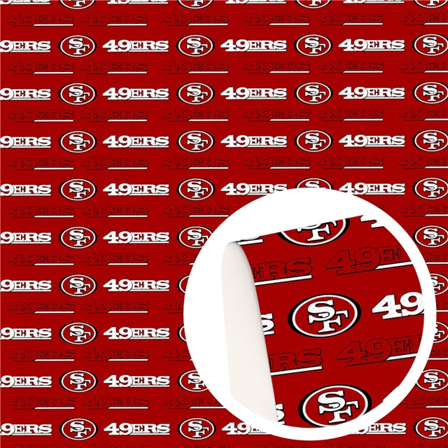 49ers Football Printed Fabric FeeFiFauxLeather