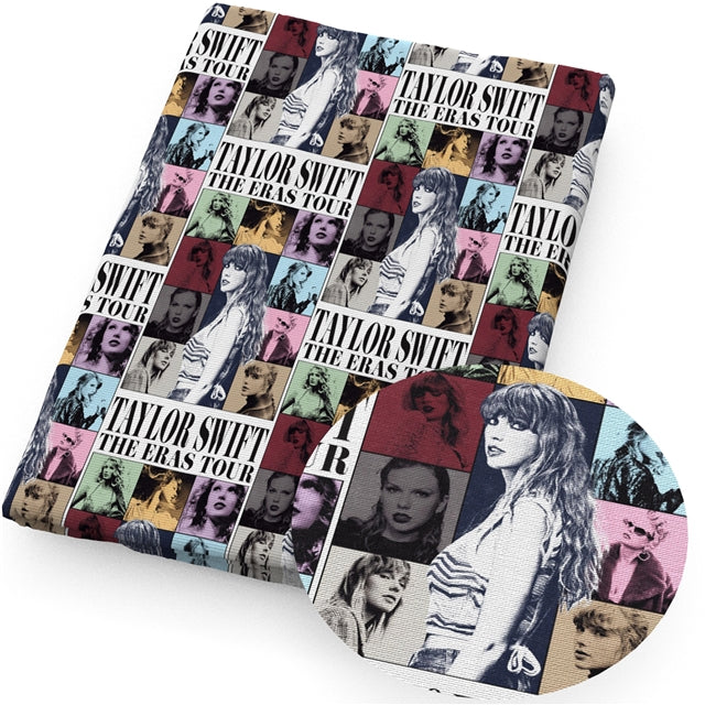 Taylor Swift Printed Fabric FeeFiFauxLeather