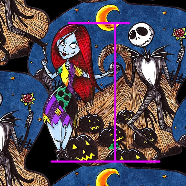 Nightmare Before Christmas Textured Liverpool/ Bullet Fabric FeeFiFauxLeather