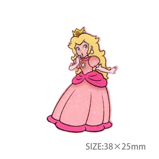 Princess Peach Glitter Resin 5 piece set FeeFiFauxLeather