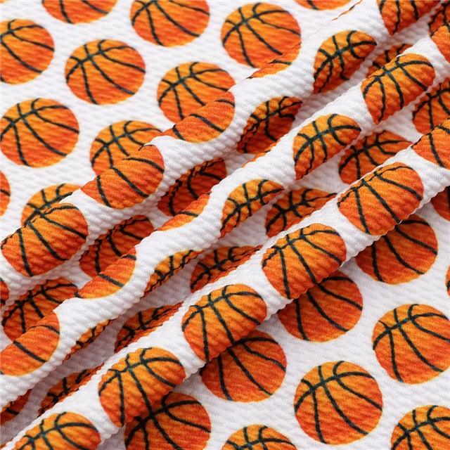 Basketball Printed Fabric FeeFiFauxLeather