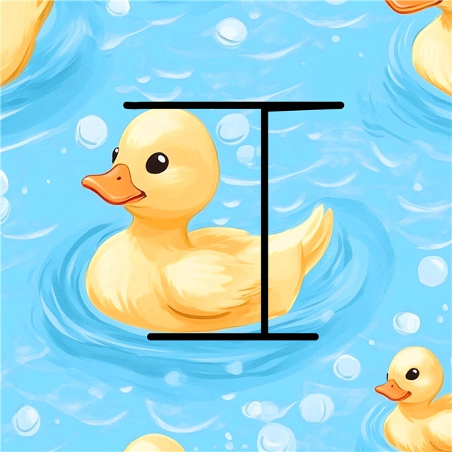Rubber Ducks Printed Textured Liverpool/ Bullet Fabric FeeFiFauxLeather