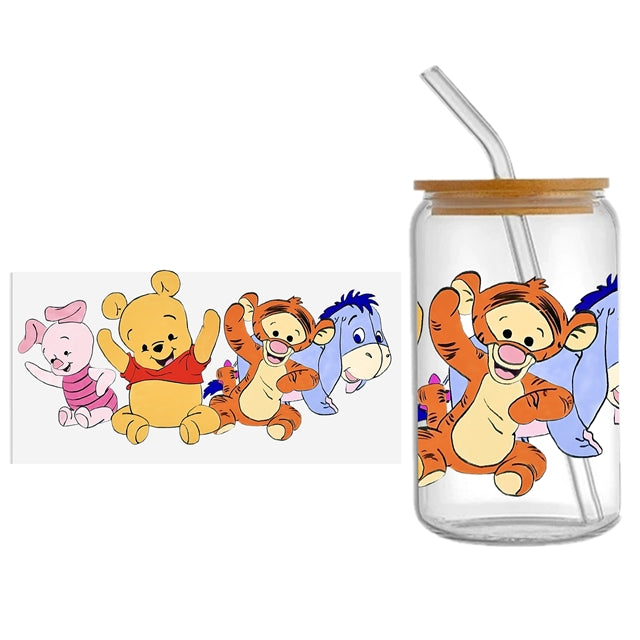 Honey Bear UV DTF Glass Can Wrap FeeFiFauxLeather