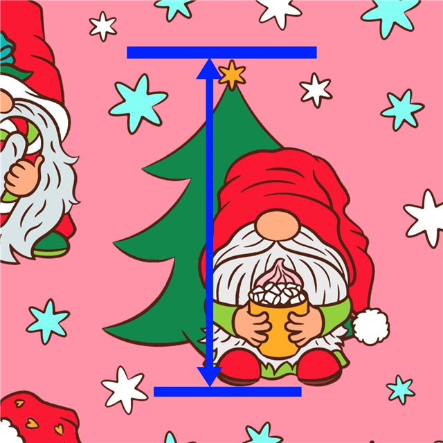 Christmas Gnomes Printed See Through,Clear, Transparent Sheet FeeFiFauxLeather