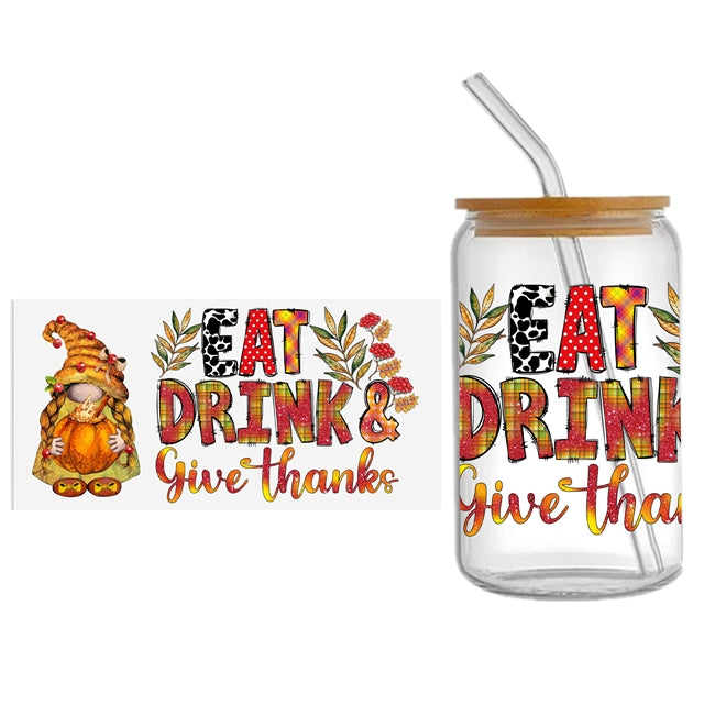 Fall UV DTF Cup Wrap – Easy Cup Wrap for Tumblers & Projects FeeFiFauxLeather