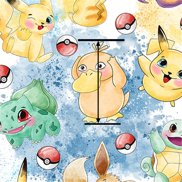 Pokemon Textured Liverpool/ Bullet Fabric with a textured feel FeeFiFauxLeather