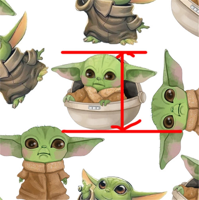 Baby Yoda Textured Liverpool/ Bullet Fabric FeeFiFauxLeather