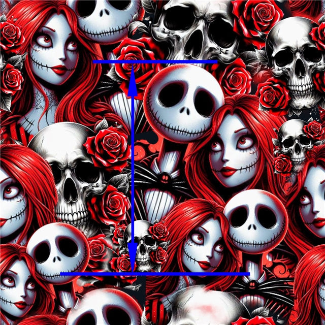 Nightmare Before Christmas Textured Liverpool/ Bullet Fabric FeeFiFauxLeather