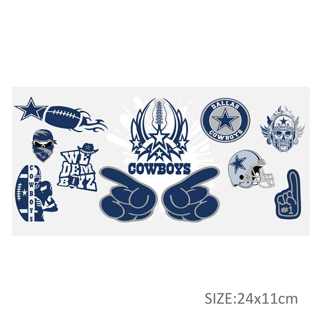 Cowboys Football UV DTF Glass Can Wrap FeeFiFauxLeather