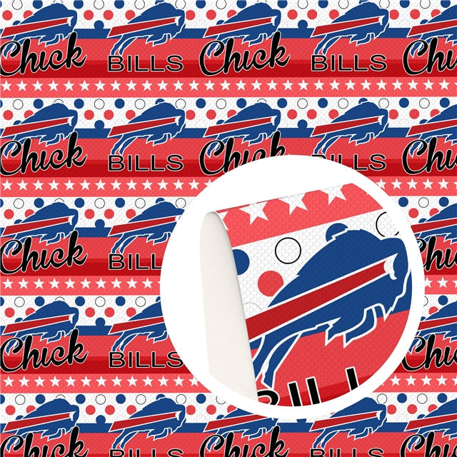 Buffalo Bills Printed Fabric FeeFiFauxLeather