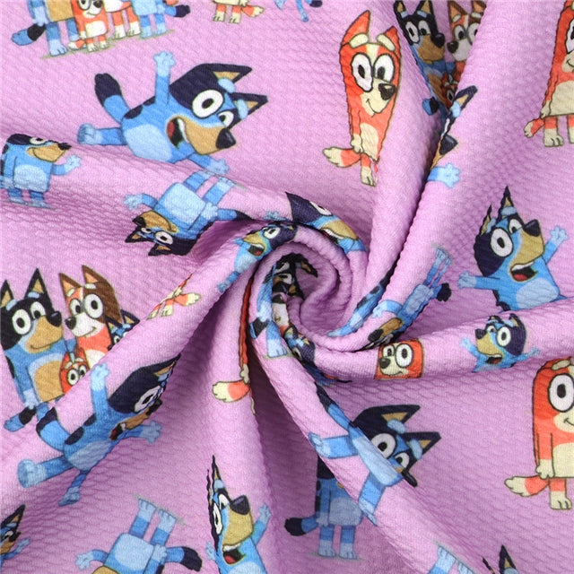 Blue Dog Printed Fabric FeeFiFauxLeather