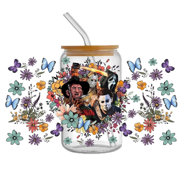 Halloween Horror UV DTF Cup Wrap – Easy Cup Wrap for Tumblers & Projects FeeFiFauxLeather