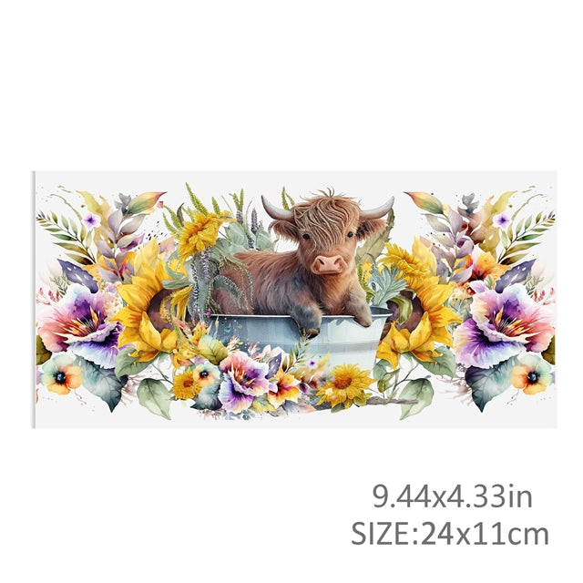 Cow UV DTF Cup Wrap – Animal Print Cup Wrap Design for Tumblers FeeFiFauxLeather