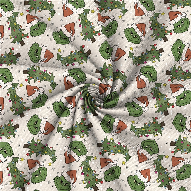 The Grinch Christmas Printed Fabric FeeFiFauxLeather