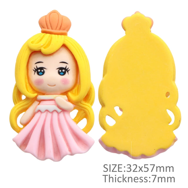 3-D Princess Flat Back Resin Centerpiece FeeFiFauxLeather