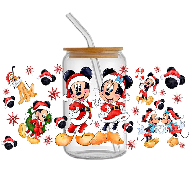 Mouse Christmas UV DTF Cup Wrap – Easy Cup Wrap for Tumblers & Projects FeeFiFauxLeather