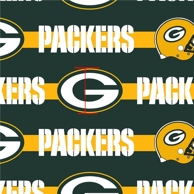 Packers Football Printed Fabric FeeFiFauxLeather
