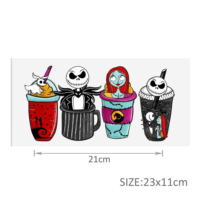 Nightmare Before Christmas UV DTF Cup Wrap – Spooky Cup Wrap for Tumblers & Cups FeeFiFauxLeather