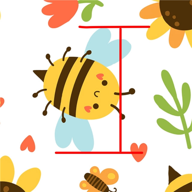 Bee Sunflower Printed Fabric FeeFiFauxLeather