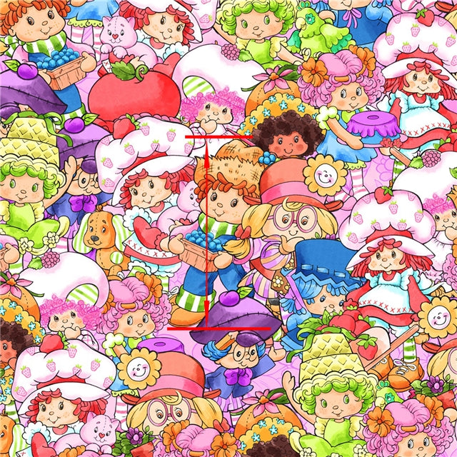 Strawberry Shortcake Printed See Through Transparent Sheet FeeFiFauxLeather