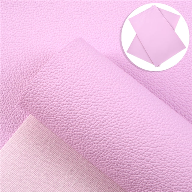 Solid Small Litchi Printed Faux Leather Sheet FeeFiFauxLeather