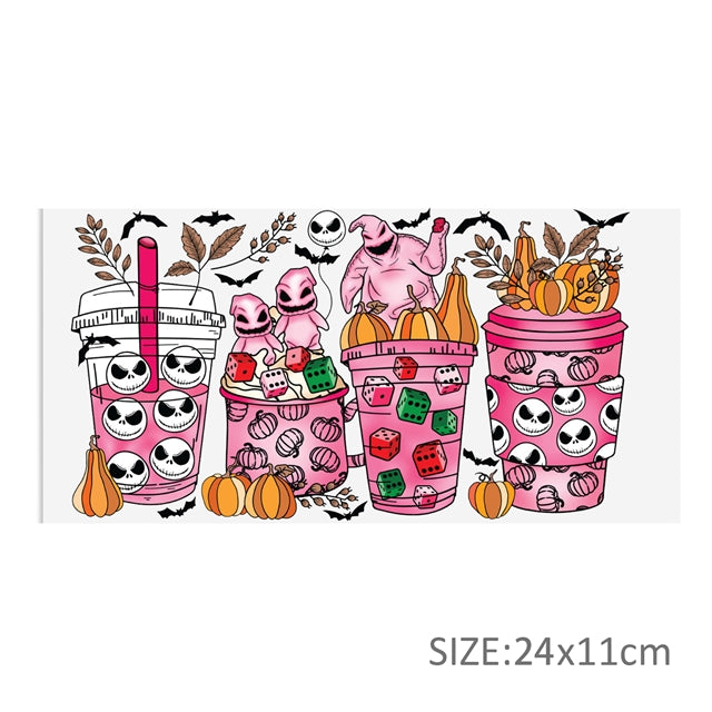 Halloween UV DTF Cup Wrap – Easy Cup Wrap for Tumblers & Projects FeeFiFauxLeather