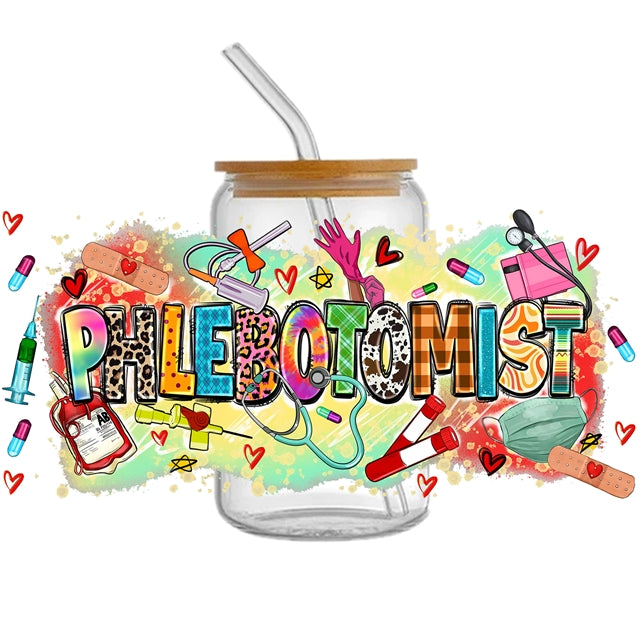 Nurse UV DTF Cup Wrap – Easy Cup Wrap for Tumblers & Projects FeeFiFauxLeather