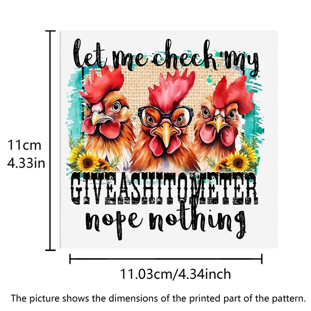 Chicken UV DTF Glass Can Wrap FeeFiFauxLeather