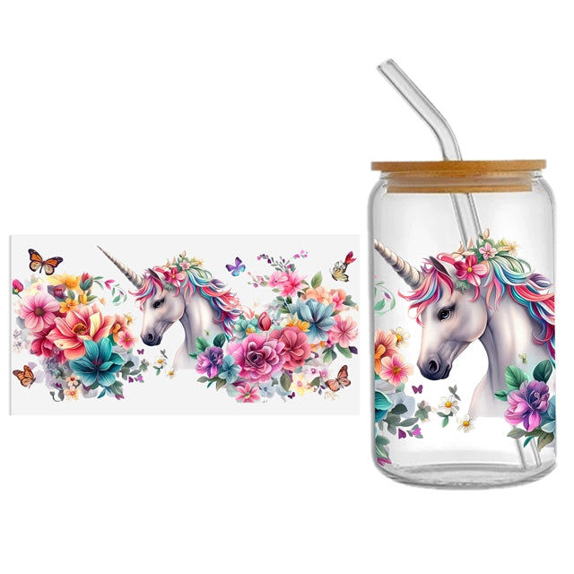 Unicorn UV DTF Cup Wrap – Easy Cup Wrap for Tumblers & Projects FeeFiFauxLeather
