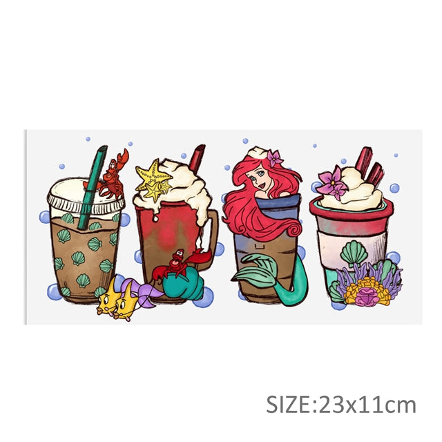 Mermaid Princess UV DTF Glass Can Wrap FeeFiFauxLeather