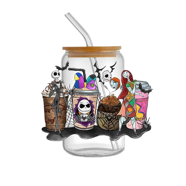 Wednesday UV DTF Glass Can Wrap FeeFiFauxLeather