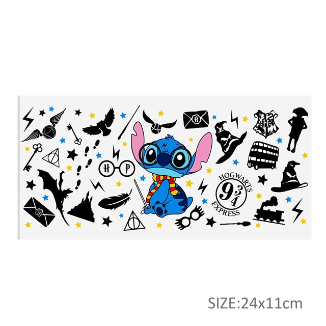 Blue Alien  UV DTF Glass Can Wrap FeeFiFauxLeather