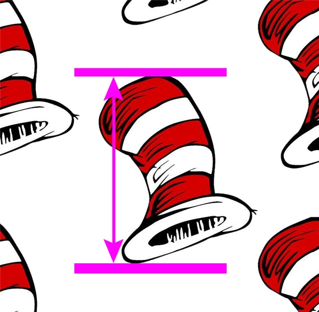 Cat In The Hat Printed Fabric FeeFiFauxLeather