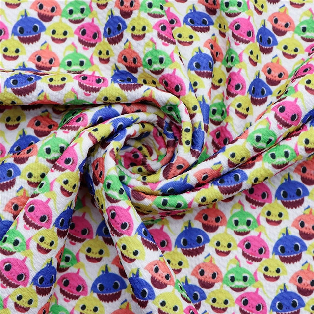 Baby Shark Large Size Textured Liverpool/ Bullet Fabric FeeFiFauxLeather