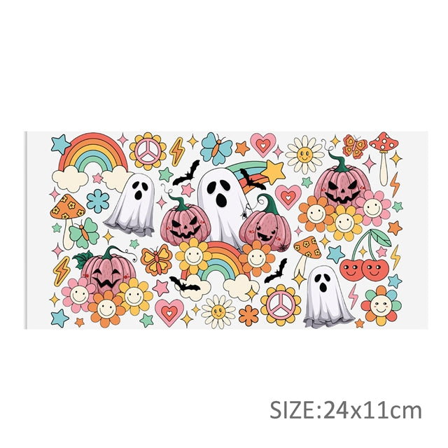 Halloween UV DTF Cup Wrap – Easy Cup Wrap for Tumblers & Projects FeeFiFauxLeather