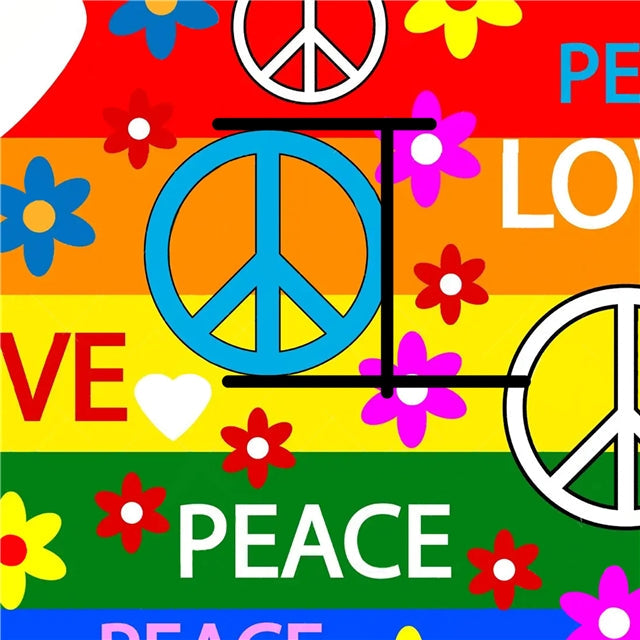 Peace and Love Printed Fabric FeeFiFauxLeather