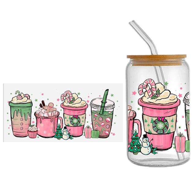 Christmas UV DTF Cup Wrap – Easy Cup Wrap for Tumblers & Projects FeeFiFauxLeather