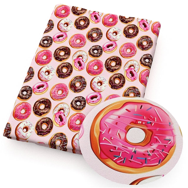 Donuts Printed Liverpool/Bullet Fabric FeeFiFauxLeather
