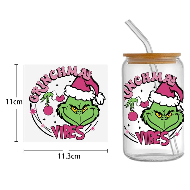 The Grinch Christmas UV DTF Cup Wrap – Easy Cup Wrap for Tumblers & Projects FeeFiFauxLeather