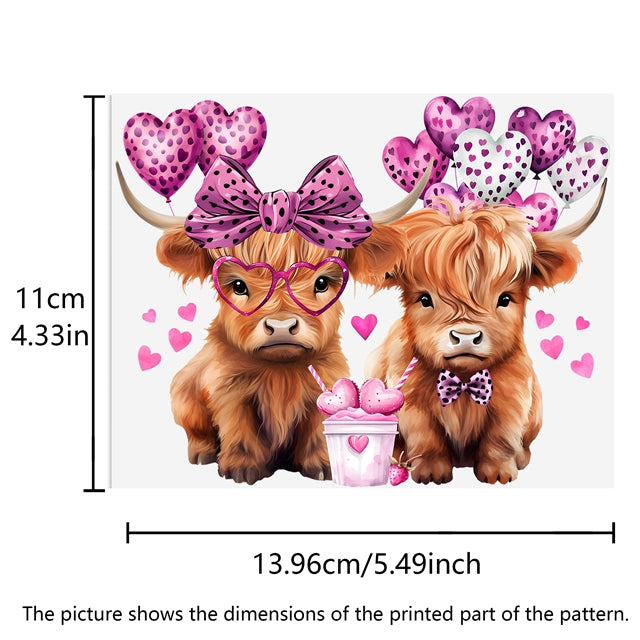 Cow UV DTF Cup Wrap – Decorative Animal Print Wrap for DIY Crafters FeeFiFauxLeather