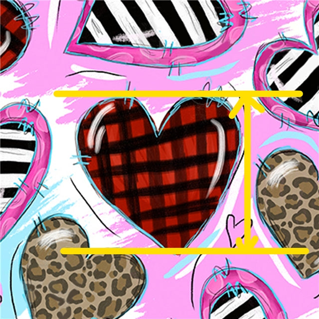 Leopard Hearts Valentine Textured Liverpool/ Bullet Fabric FeeFiFauxLeather