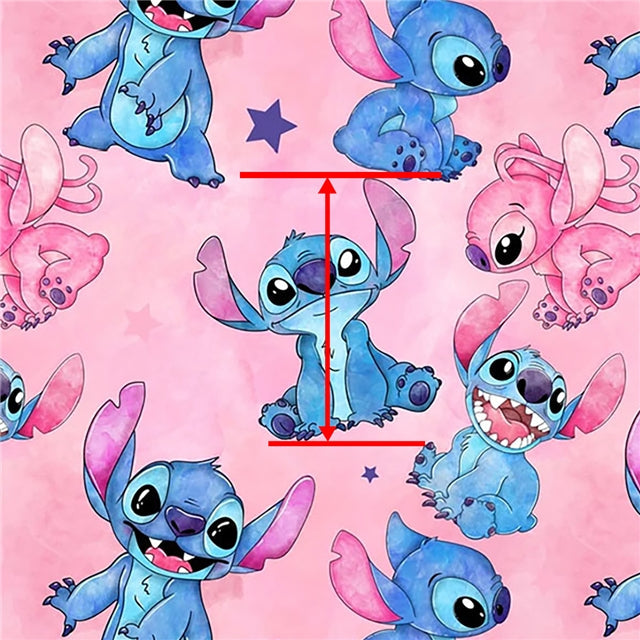 Blue Alien Printed Fabric FeeFiFauxLeather