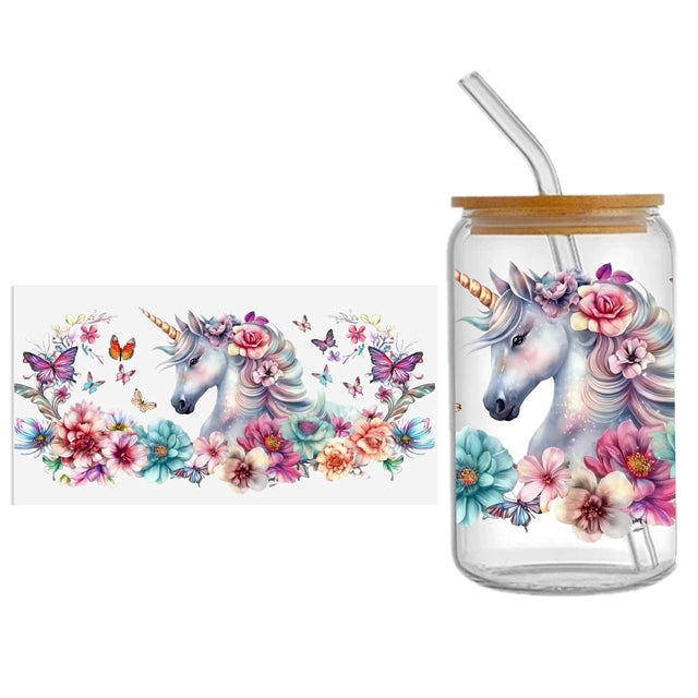 Unicorn UV DTF Cup Wrap – Easy Cup Wrap for Tumblers & Projects FeeFiFauxLeather