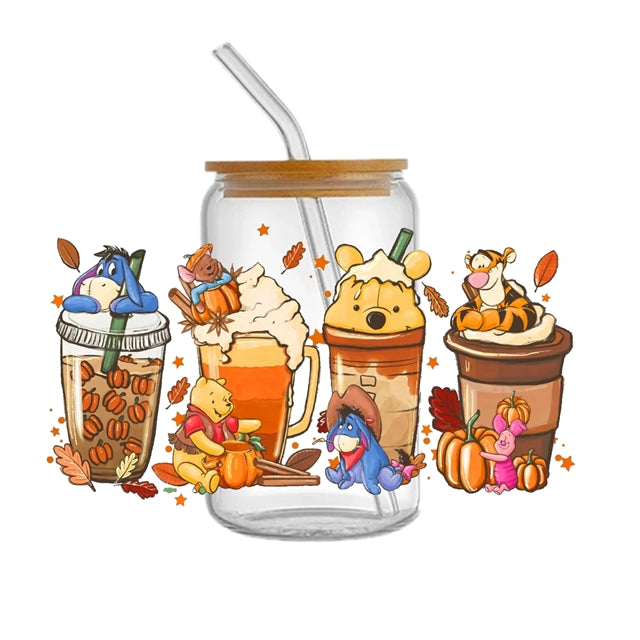 Honey Bear UV DTF Glass Can Wrap FeeFiFauxLeather