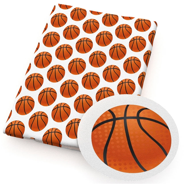 Basketball Printed Fabric FeeFiFauxLeather