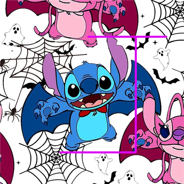 Blue Alien Halloween Litchi Faux Leather Sheet FeeFiFauxLeather