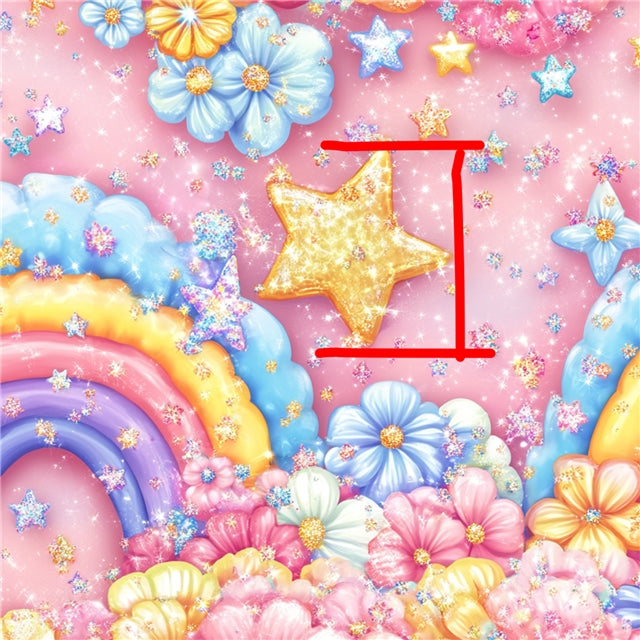 Rainbow Smooth Printed Faux Leather Sheet FeeFiFauxLeather