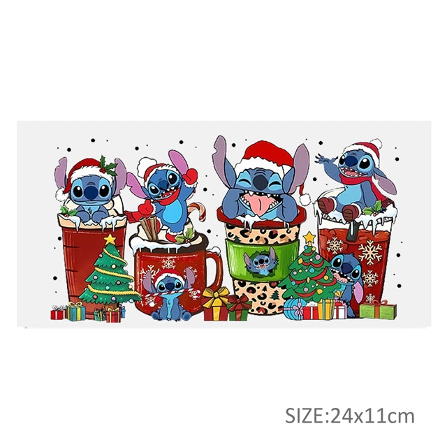 Blue Alien Valentine UV DTF Glass Can Wrap FeeFiFauxLeather