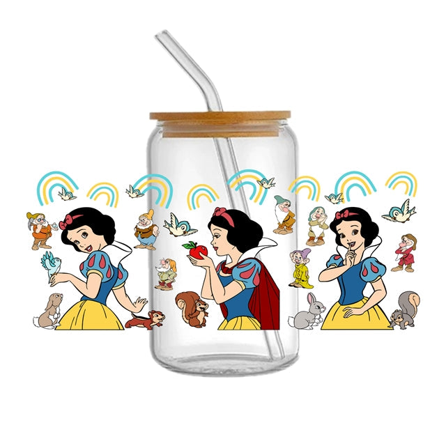 Princess Snow White UV DTF Glass Can Wrap FeeFiFauxLeather
