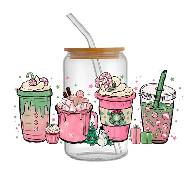 Christmas UV DTF Cup Wrap – Easy Cup Wrap for Tumblers & Projects FeeFiFauxLeather